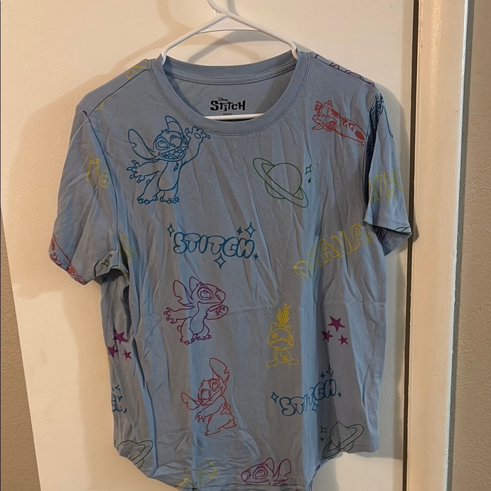Disney Stitch Graphic Tee - Light Blue